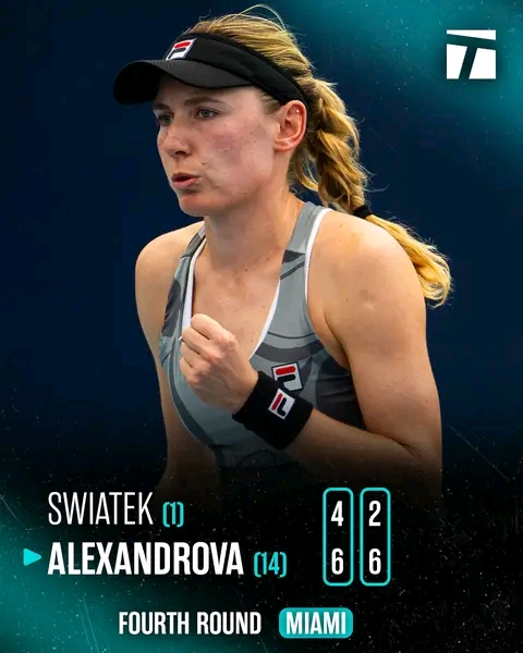 alexandrova ekaterina got the biggest win of her career as she mocks iga swaitek, this is the beginning of………..  read for details
