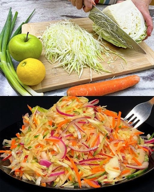 I Can’t Stop Eating This Cabbage, Carrot, and Apple Salad!