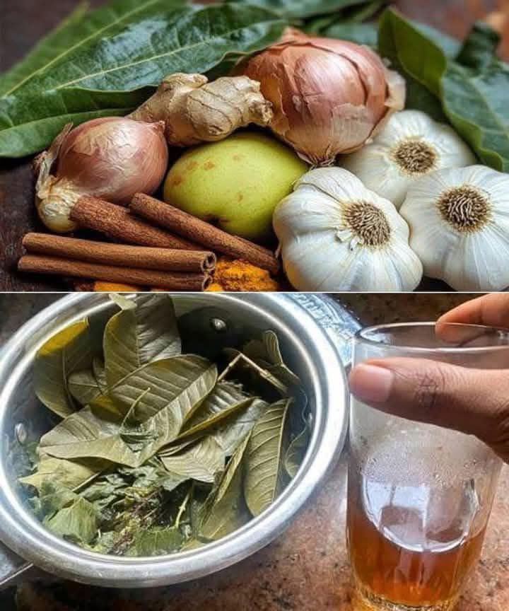 The Best Tea for Mornings and After Dinner: A Powerful Blend of Garlic, Turmeric, Onion, Ginger, Cinnamon, and Guava Leaves