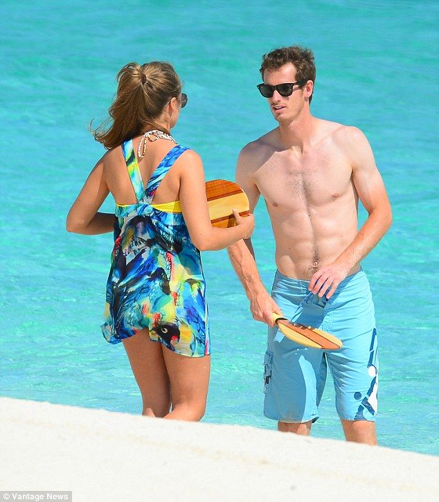 Kim Sears joins Andy Murray for fun in the sun as couple celebrate his Wimbledon win in the Bahama
