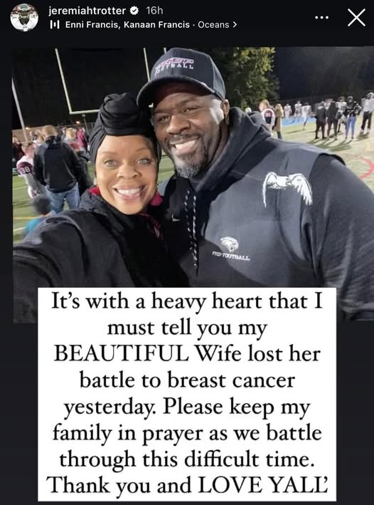 Eagles Legend Jeremiah Trotter Mourns the Loss of His Wife After Her Battle with Breast Cancer