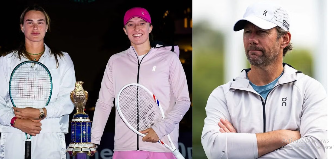 Iga Swiatek’s coach Wim Fissette’s children pose with her rival Aryna Sabalenka, as they start photo collection ft. Carlos Alcaraz, others