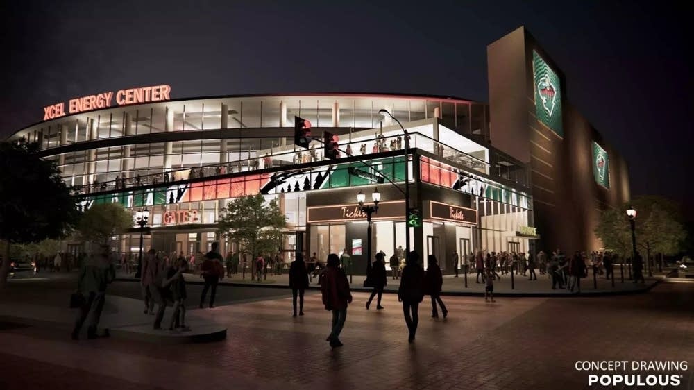 WILD St. Paul, Wild scale back Xcel Energy Center complex renovations, slash state funding request