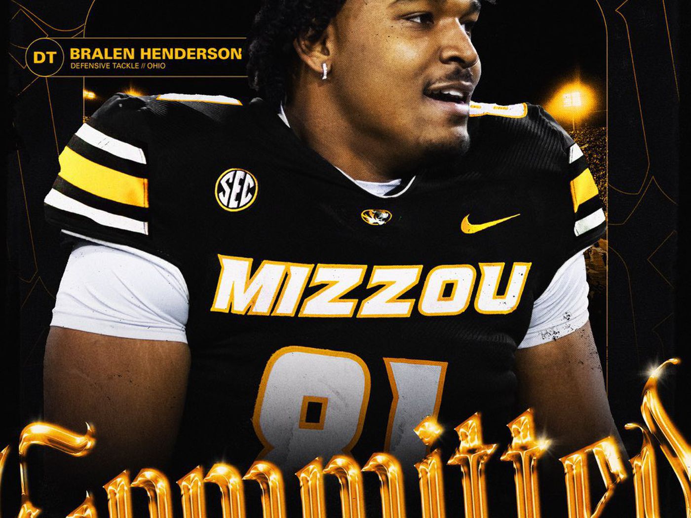 Ohio Defensive Lineman Transfer Bralen Henderson Commits to Mizzou